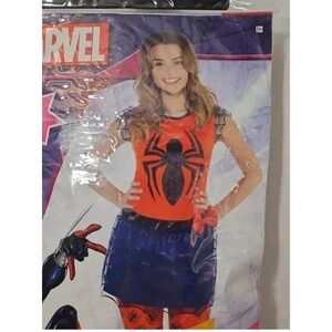 New Marvel Spider Girl Tunic Dress Avengers Man Halloween Costume Child M/L
